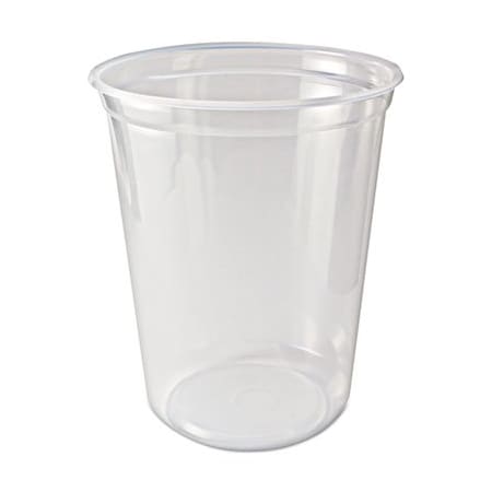 Fabri-Kal Microwavable Deli Containers, 32 Oz, Clear, 500PK PK32TC